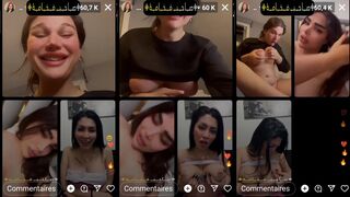 لايف انستجرام ايه خلف وهي قالعه وبتلعب في بزازها