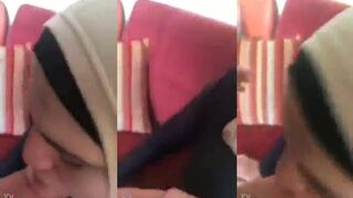 مش لازم اقلع حجابي وانا ببلع لبن قضيبك يا فحلي