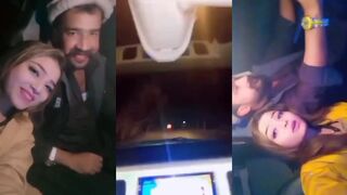 فضلت تبوس فيه وهي بالسيارة ولما وصلوا البيت مع اول زب نامت من التعب